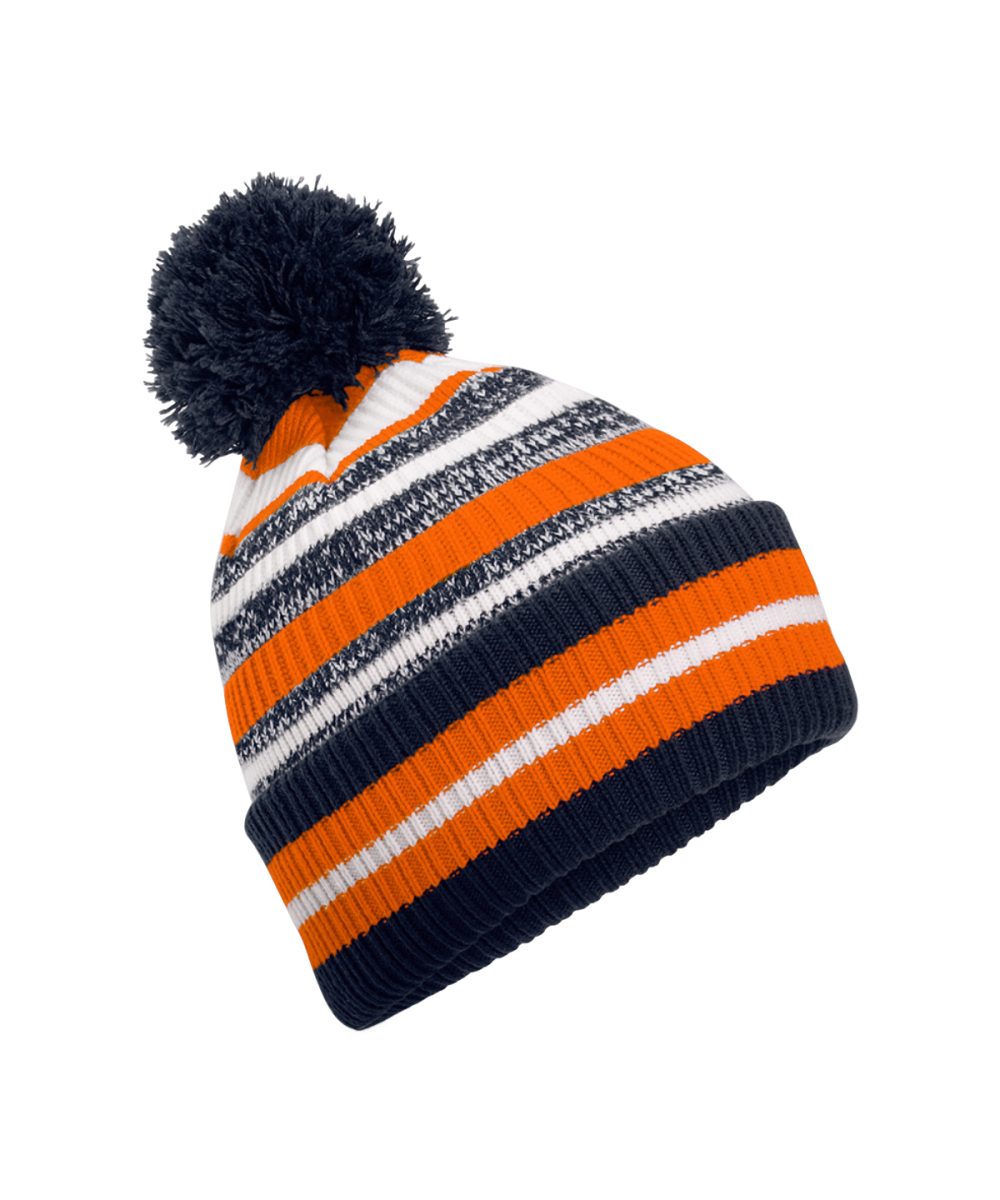 French Navy/Orange/White Multi-sport fan beanie