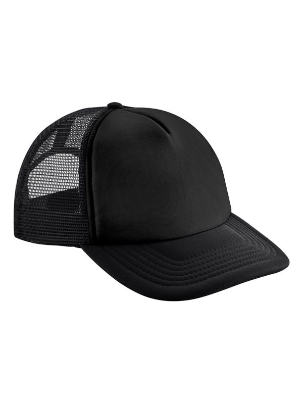 Black/Black Junior vintage snapback trucker