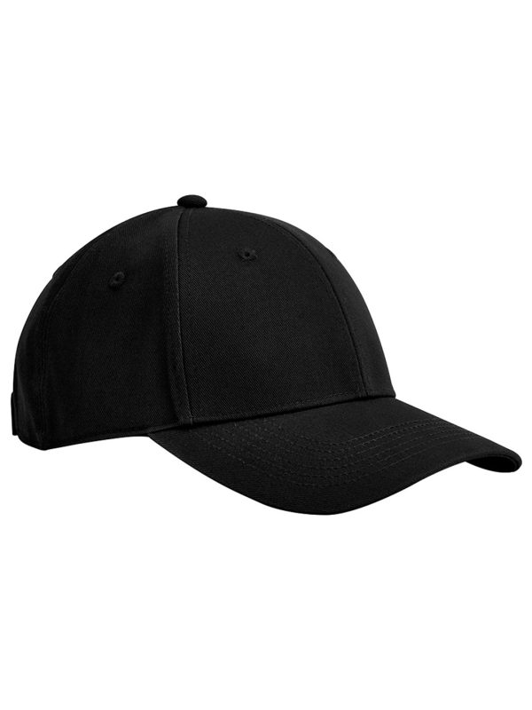 Black EarthAware® junior classic organic cotton 6-panel cap