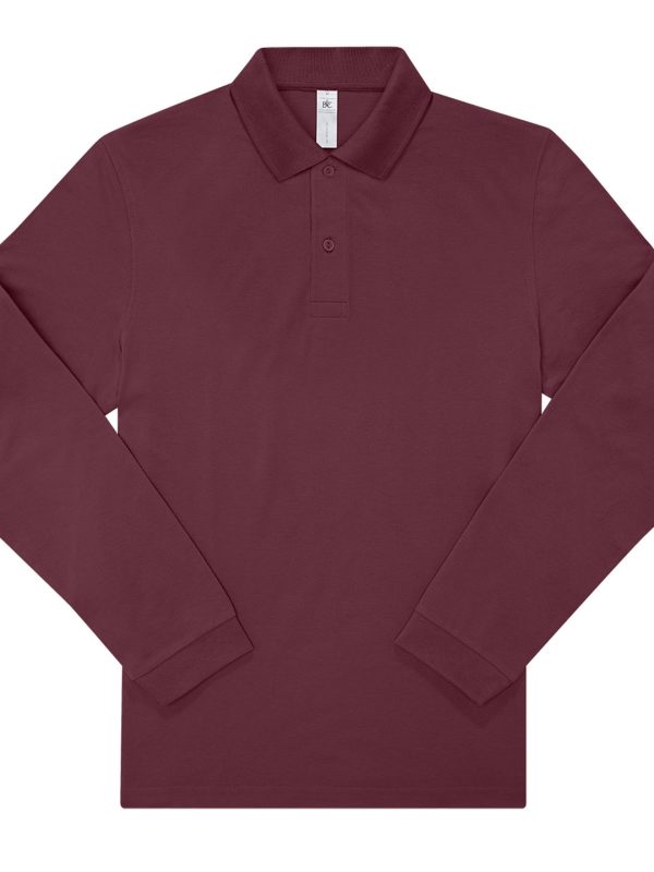 Burgundy B&C My Polo 180 LSL