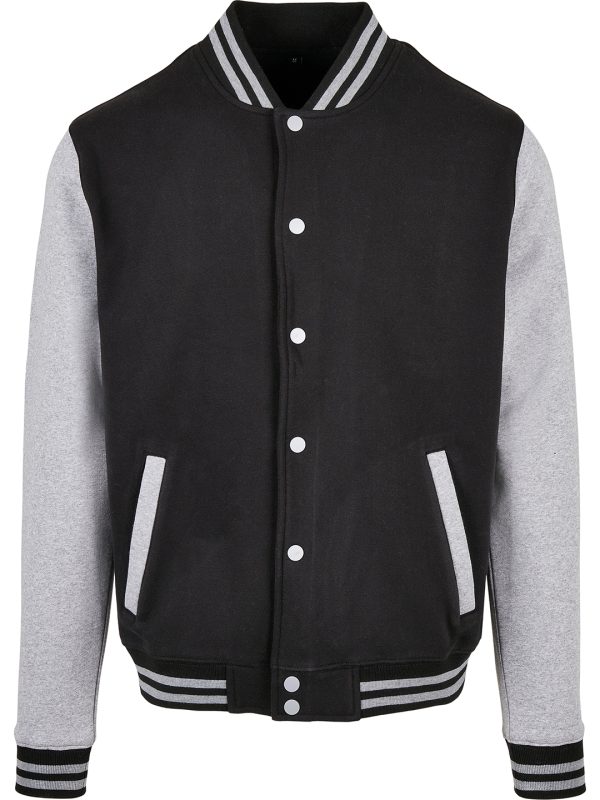 Black/Heather Grey Basic college jacket