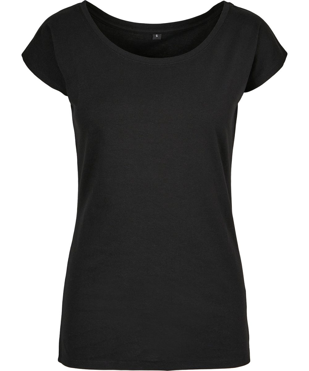 Black Women's wide neck tee