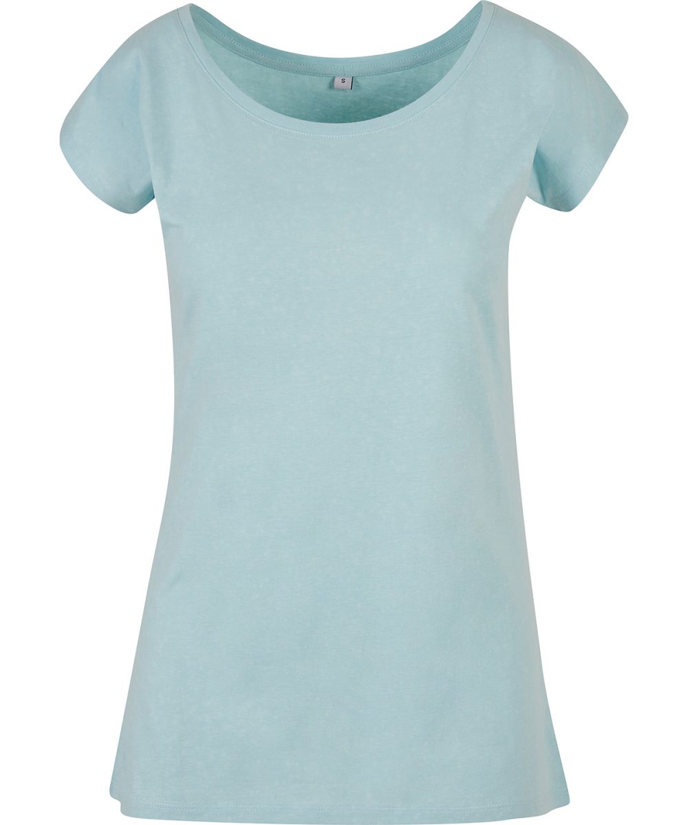 Ocean Blue Women's wide neck tee