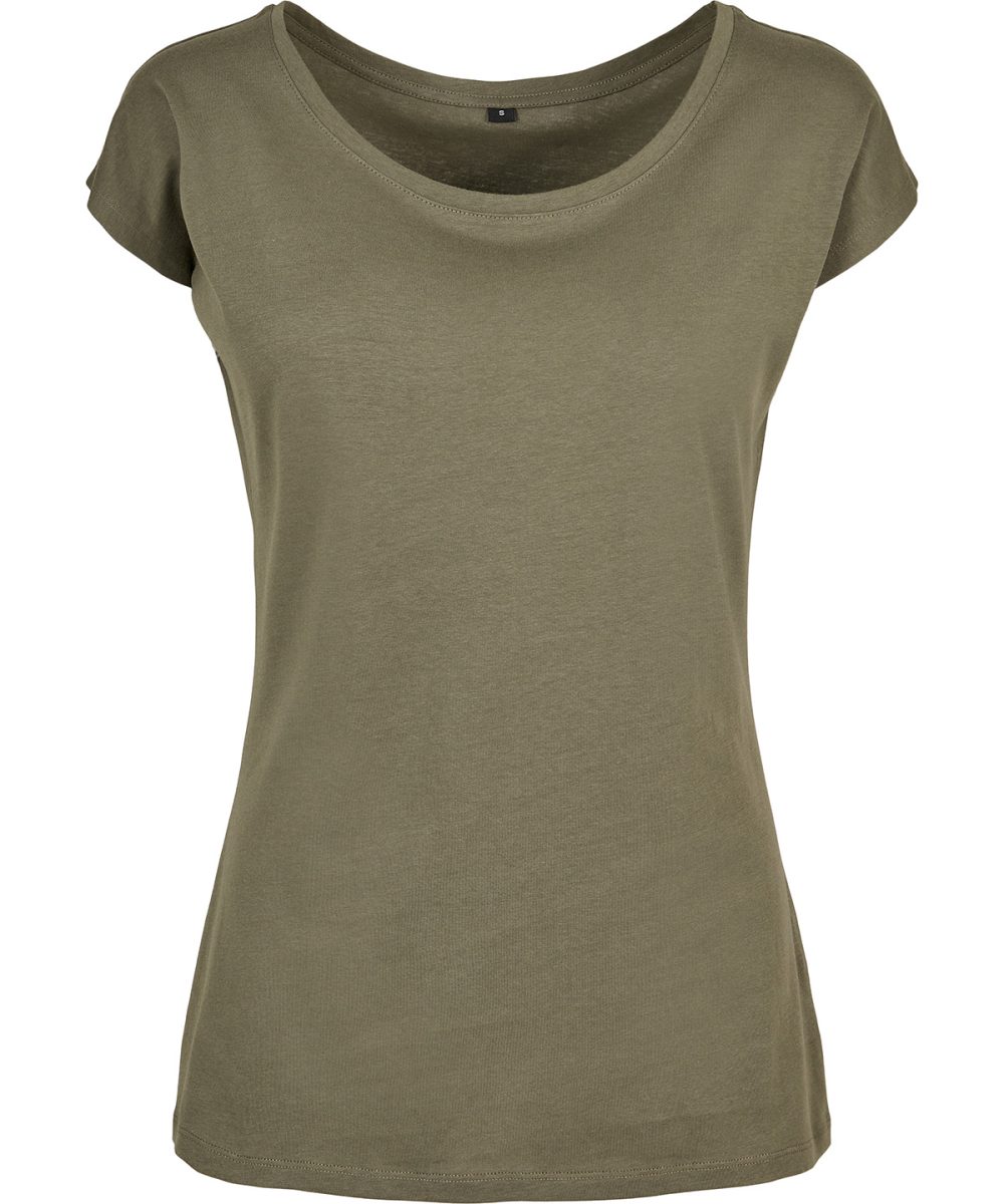 Olive Women's wide neck tee