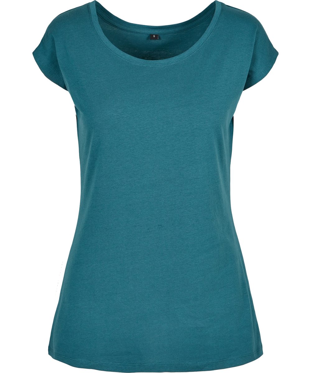 Teal Women's wide neck tee