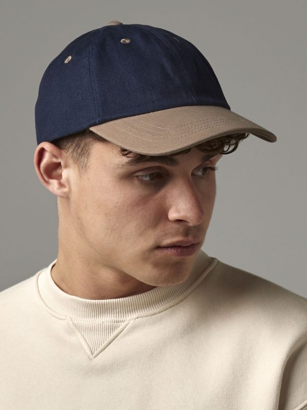 Low-profile heavy brushed cotton cap