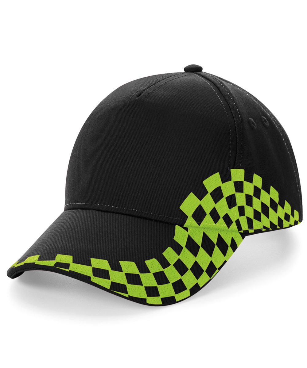 Black/Lime Green Grand Prix cap