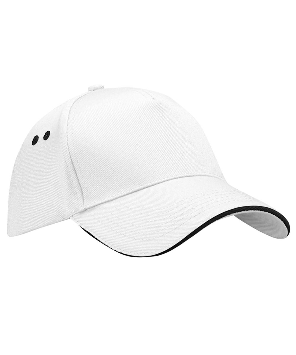 White/Black Ultimate 5-panel cap - sandwich peak