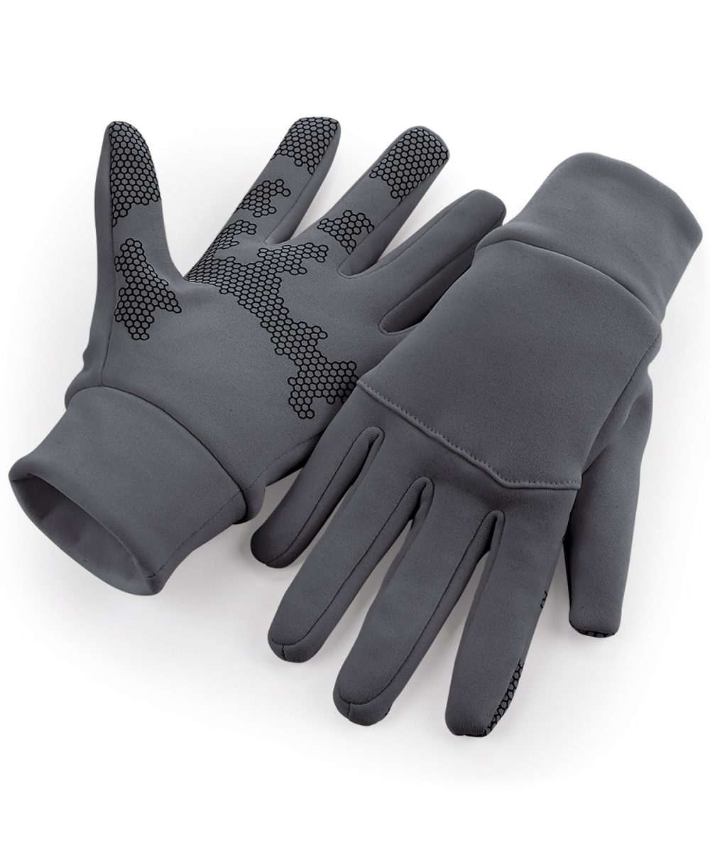 Graphite Grey Softshell sports tech gloves