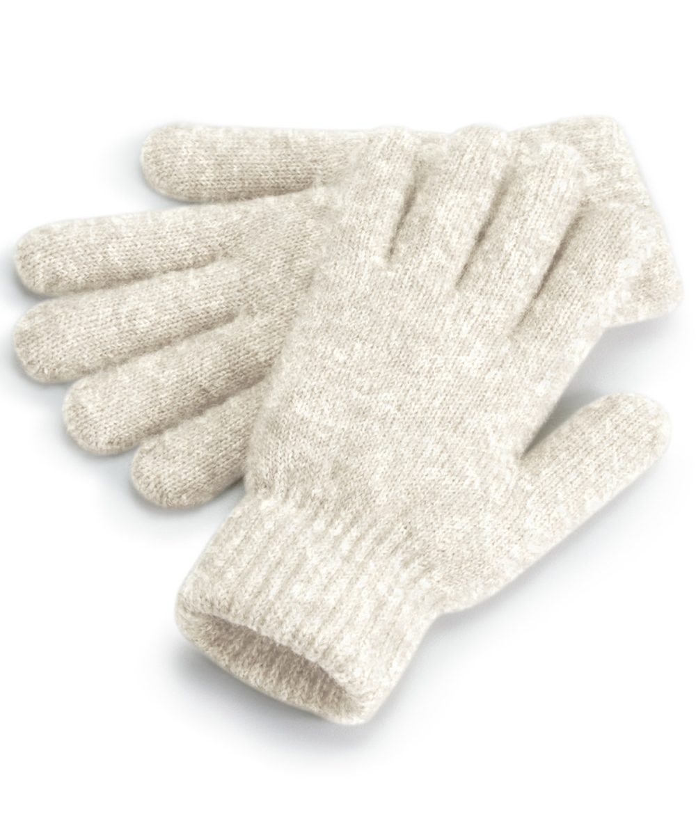 Almond Marl Cosy ribbed-cuff gloves