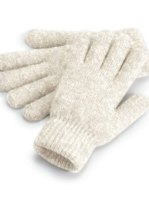 Almond Marl Cosy ribbed-cuff gloves