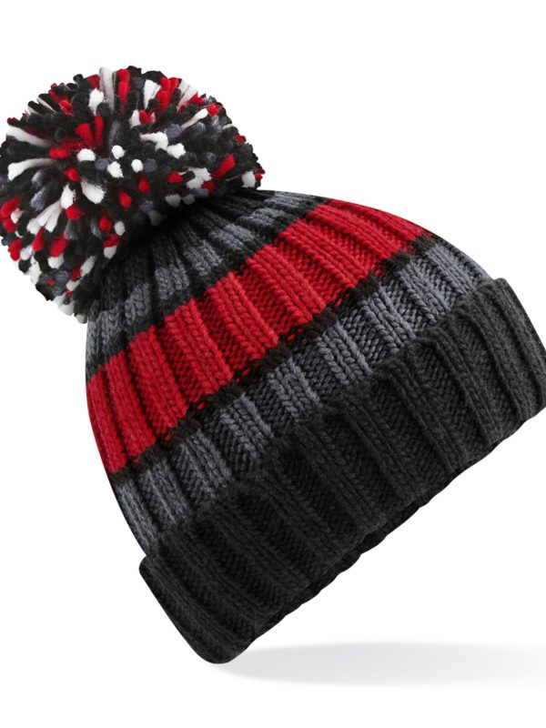 Black Cherry Hygge striped beanie