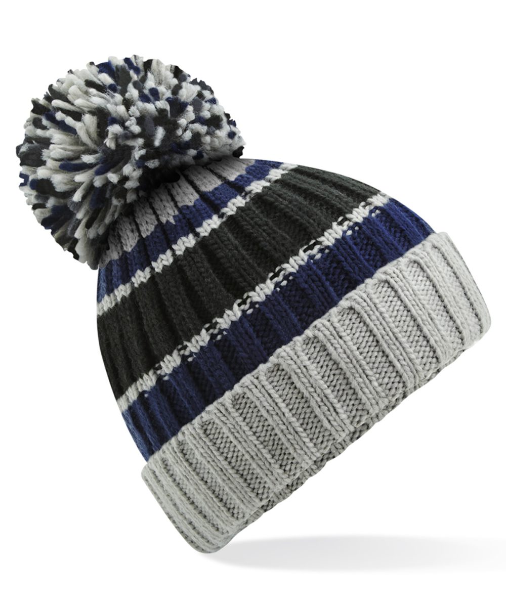 Blue Steel Hygge striped beanie