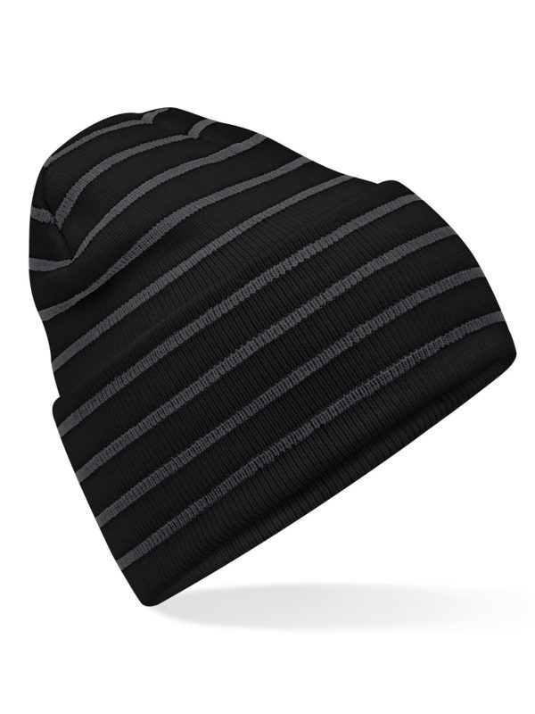 Black/Graphite Grey Original deep-cuffed striped beanie