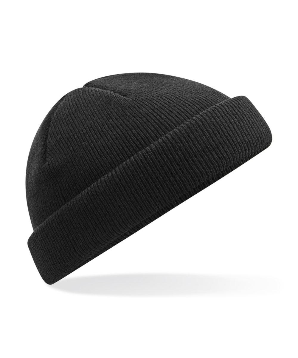 Black Recycled mini fisherman beanie