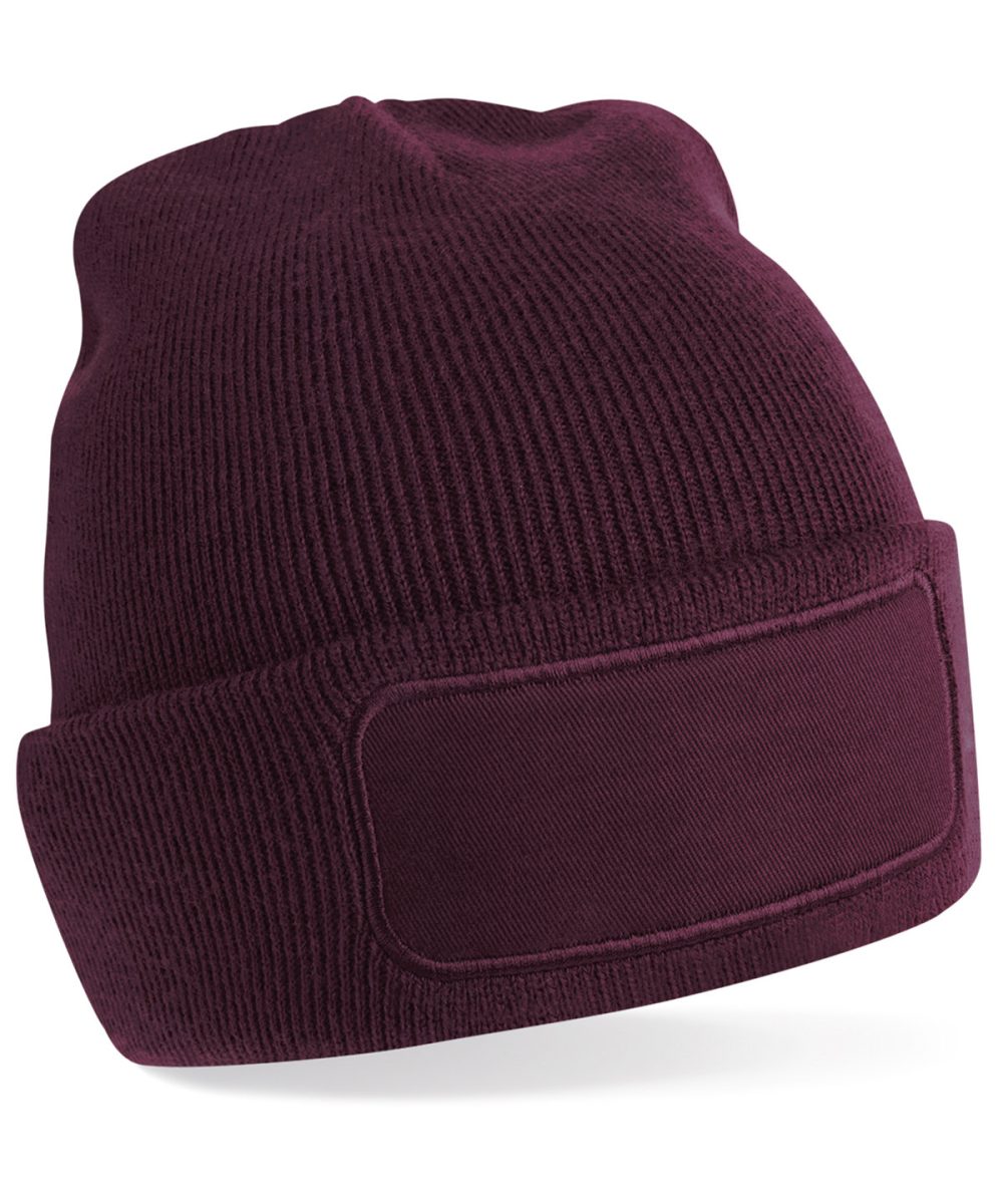 Burgundy Original patch beanie