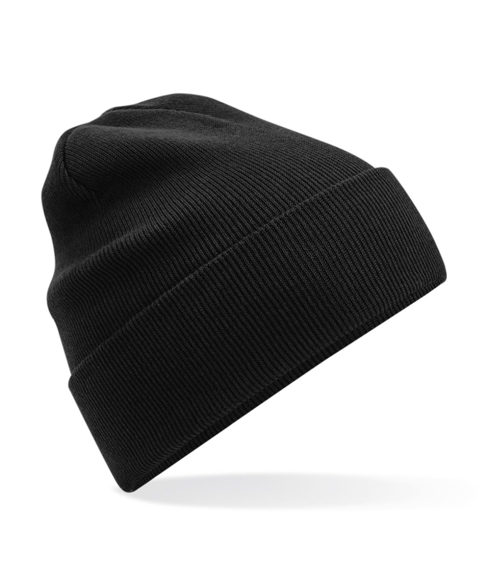 Black Organic cotton original cuffed beanie