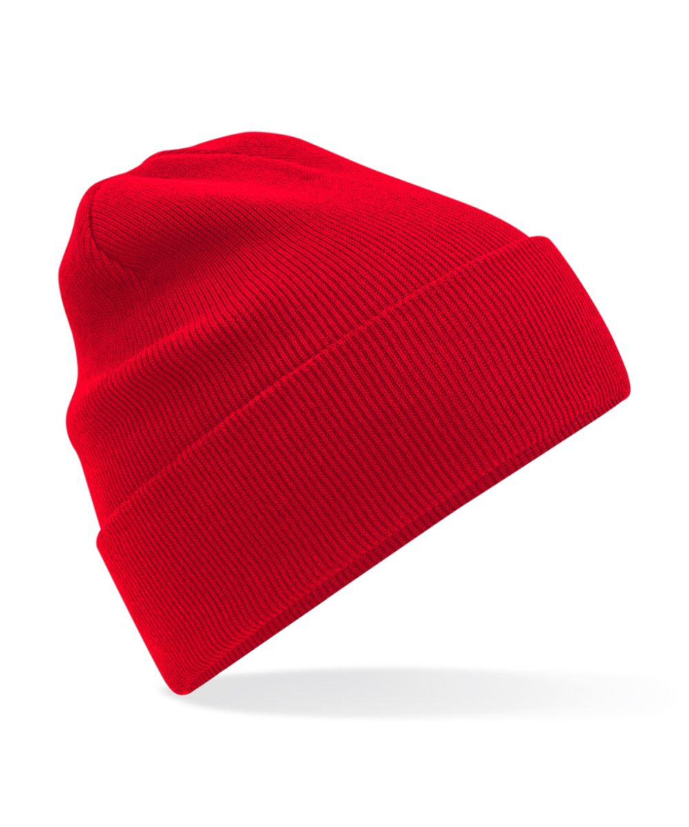 Classic Red Organic cotton original cuffed beanie