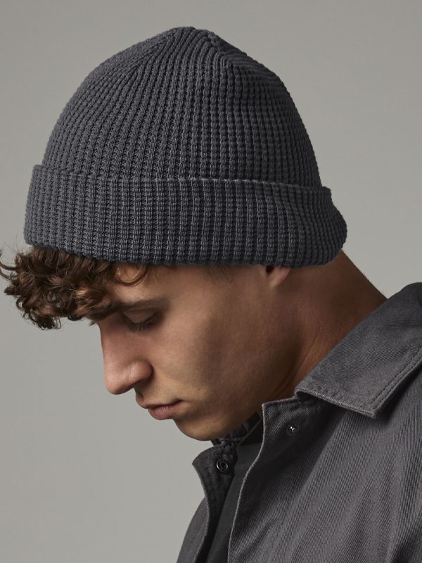 Organic cotton waffle beanie