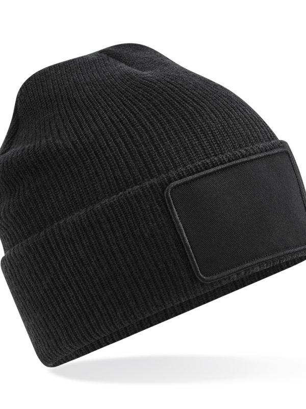 Black Removable patch Thinsulate™ beanie