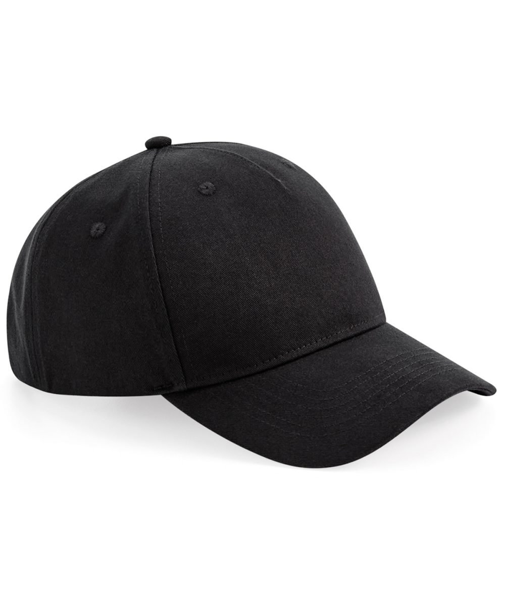 Black Organic cotton 5-panel cap