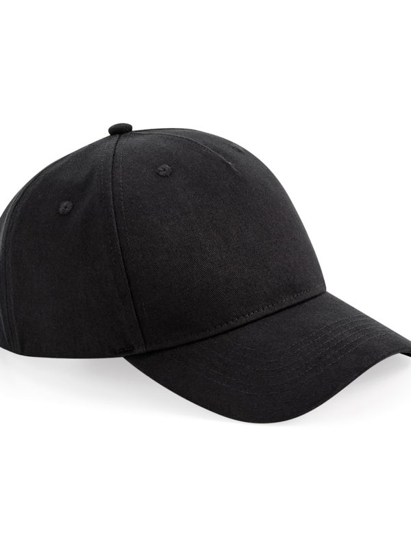 Black Organic cotton 5-panel cap