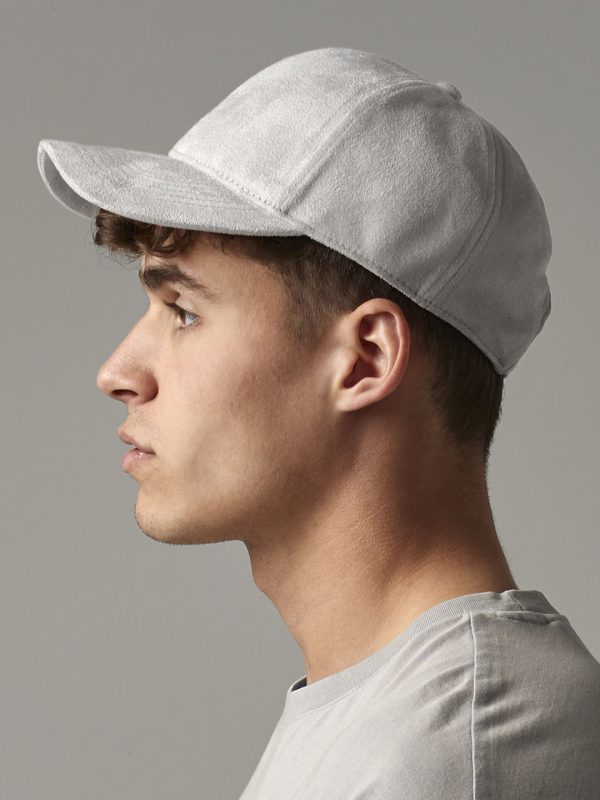 Faux suede 6-panel cap