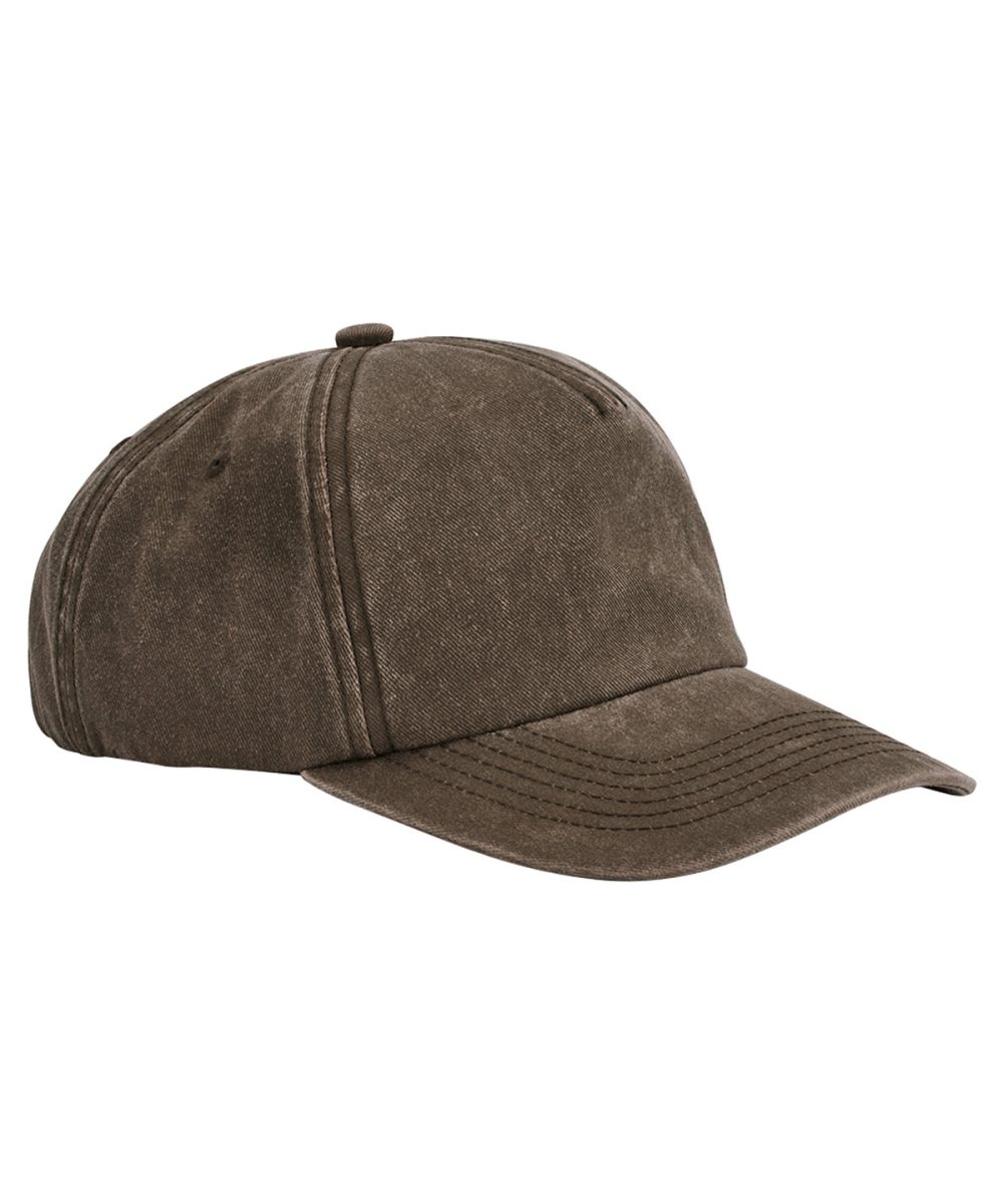 Vintage Brown Relaxed 5-panel vintage cap