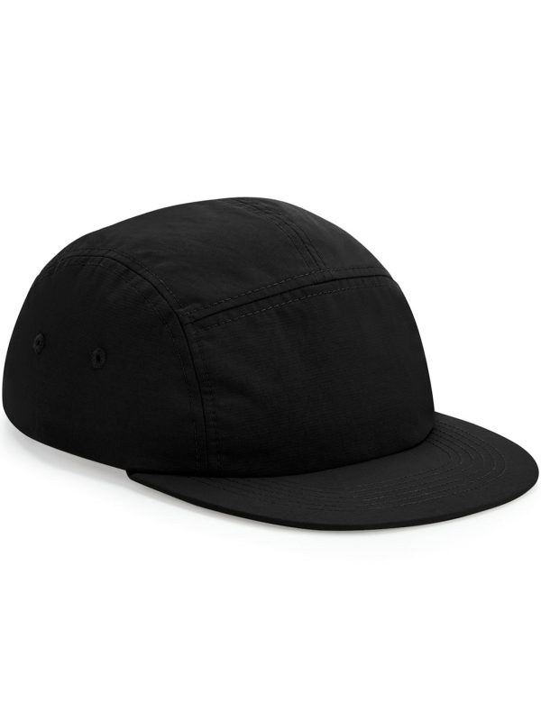 Black Outdoor 5-panel camper cap