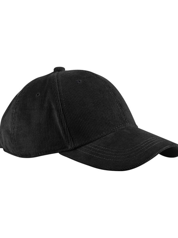 Black EarthAware® organic cord baseball cap