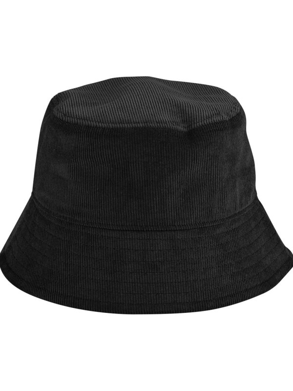 Black EarthAware® organic cord bucket hat