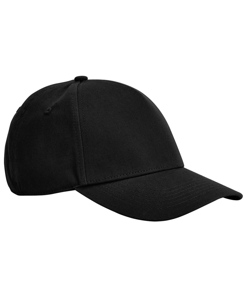 Black EarthAware® classic organic cotton 5-panel cap