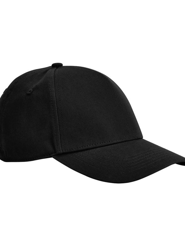 Black EarthAware® classic organic cotton 5-panel cap