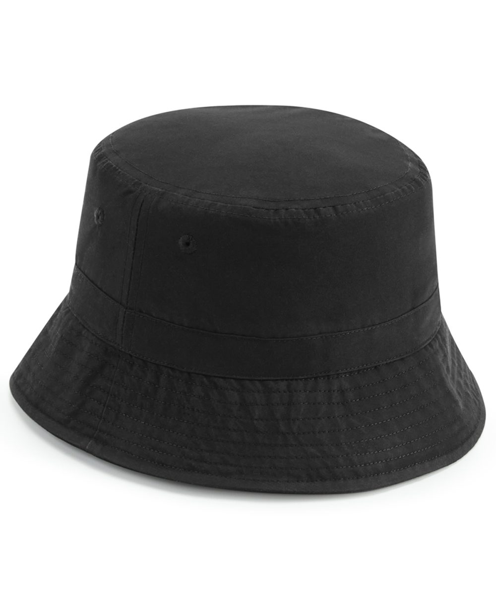 Black Recycled polyester bucket hat