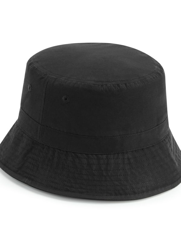 Black Recycled polyester bucket hat