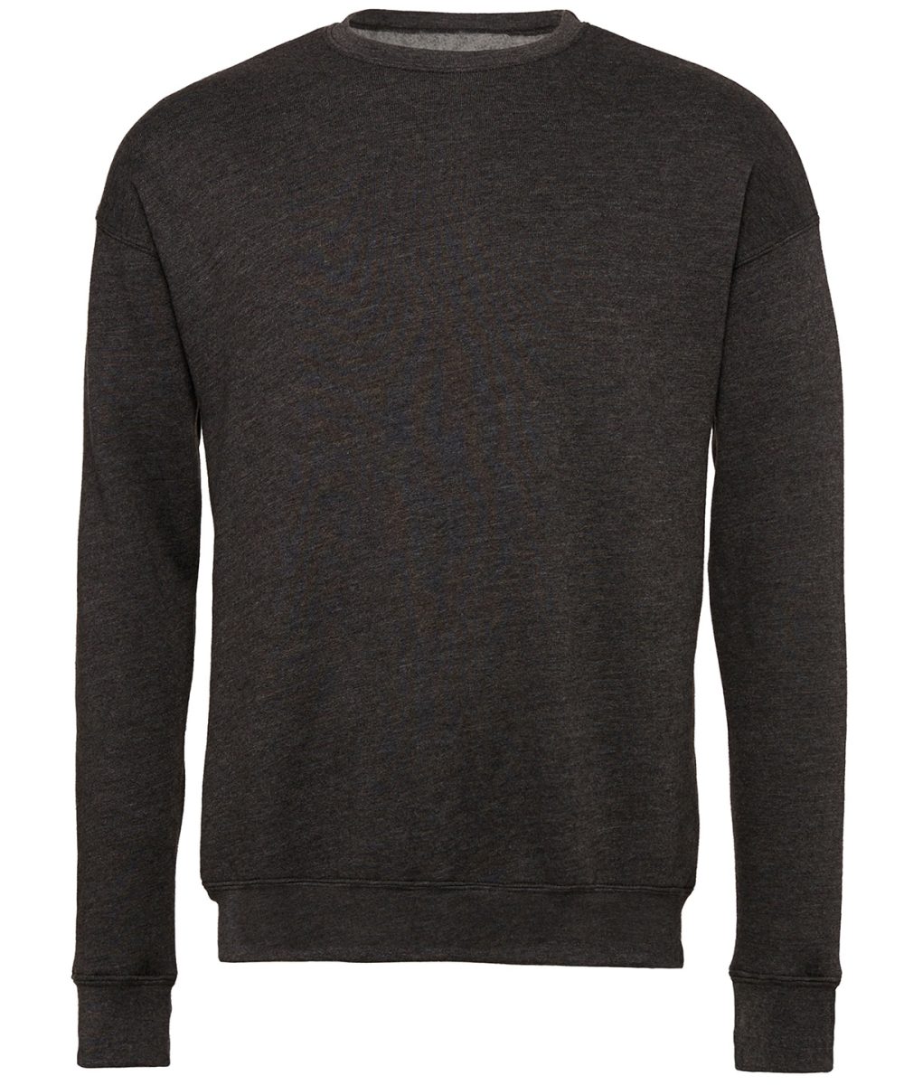 Dark Grey Heather Unisex drop shoulder fleece