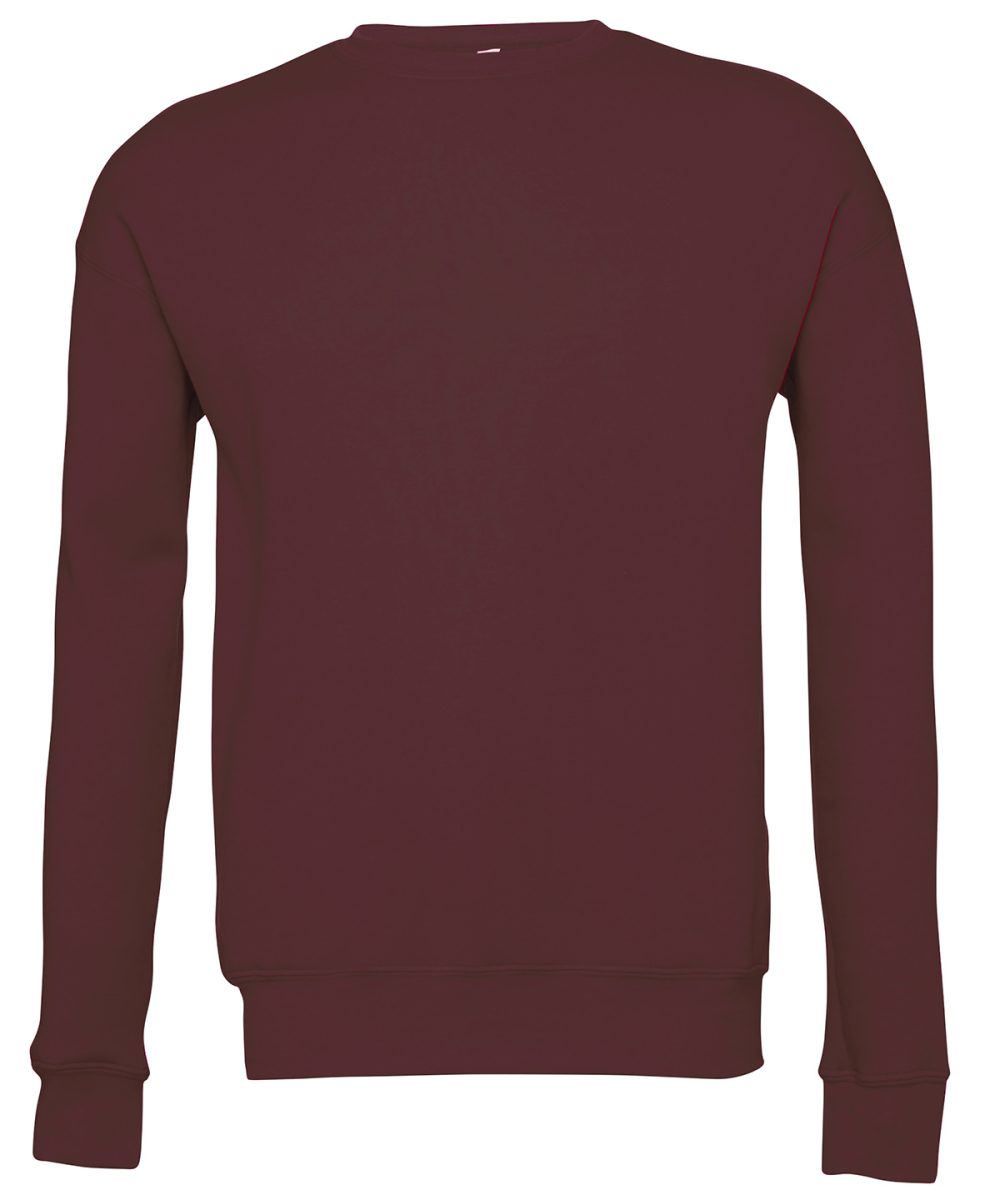 Maroon Unisex drop shoulder fleece