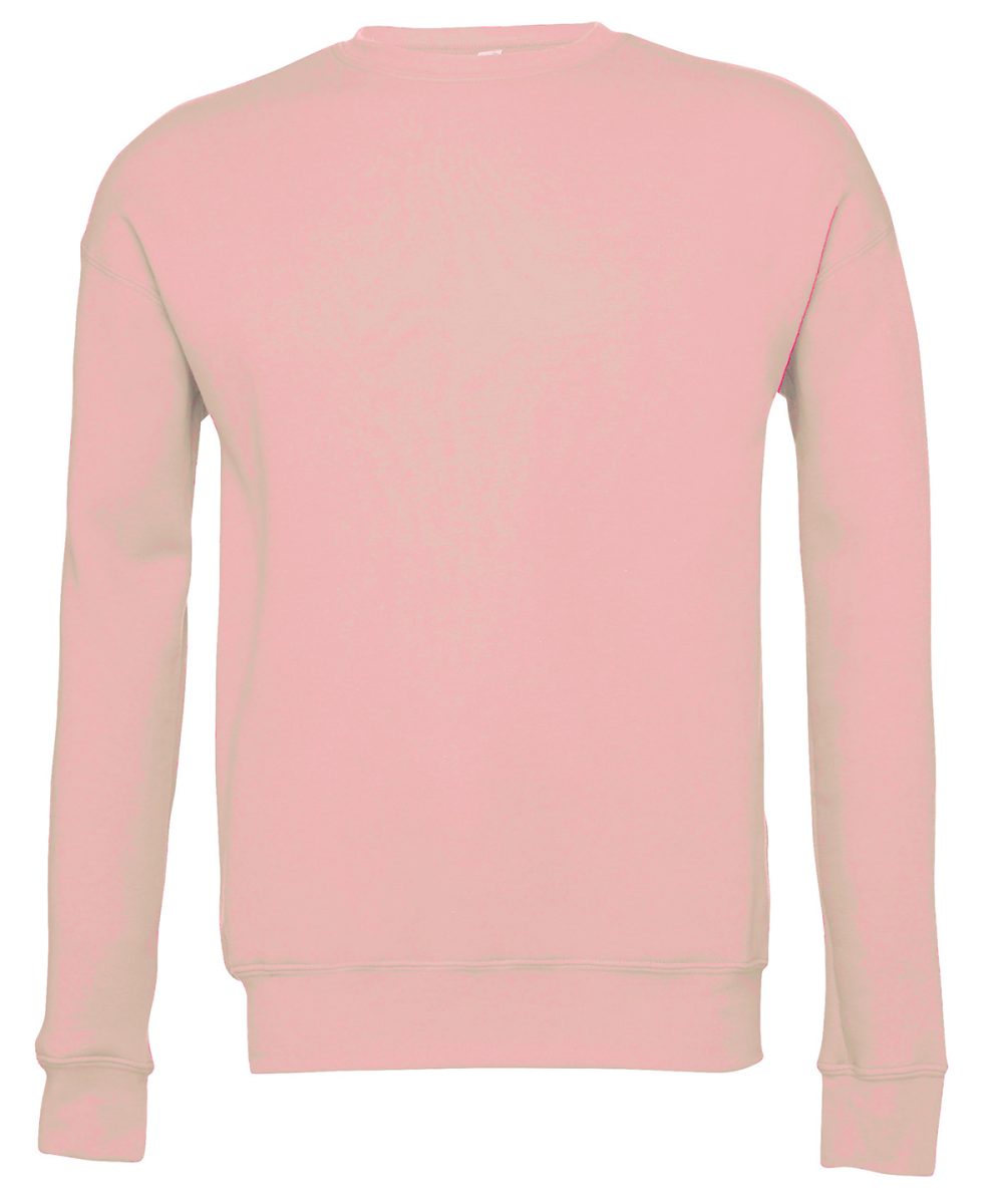 Pink Unisex drop shoulder fleece