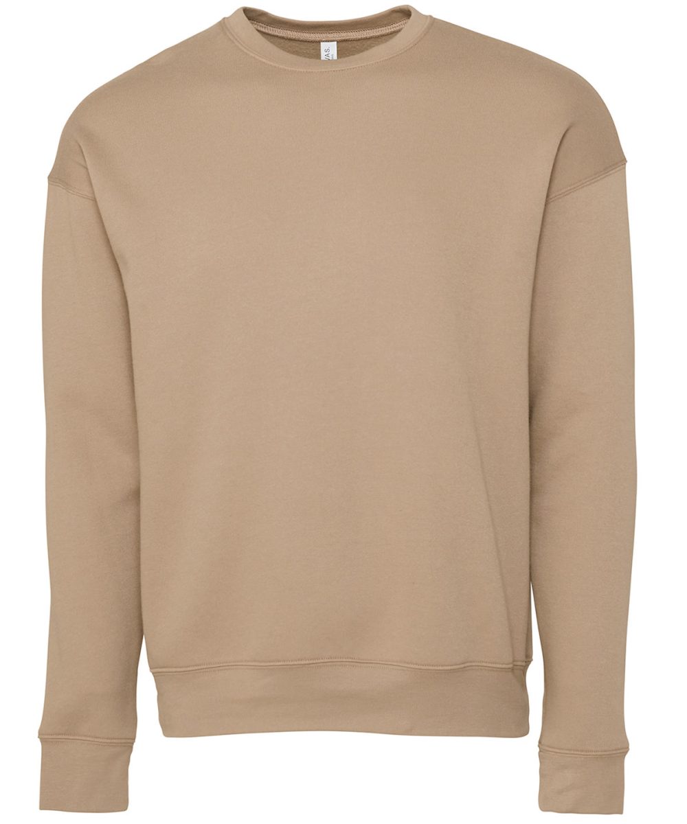 Tan Unisex drop shoulder fleece