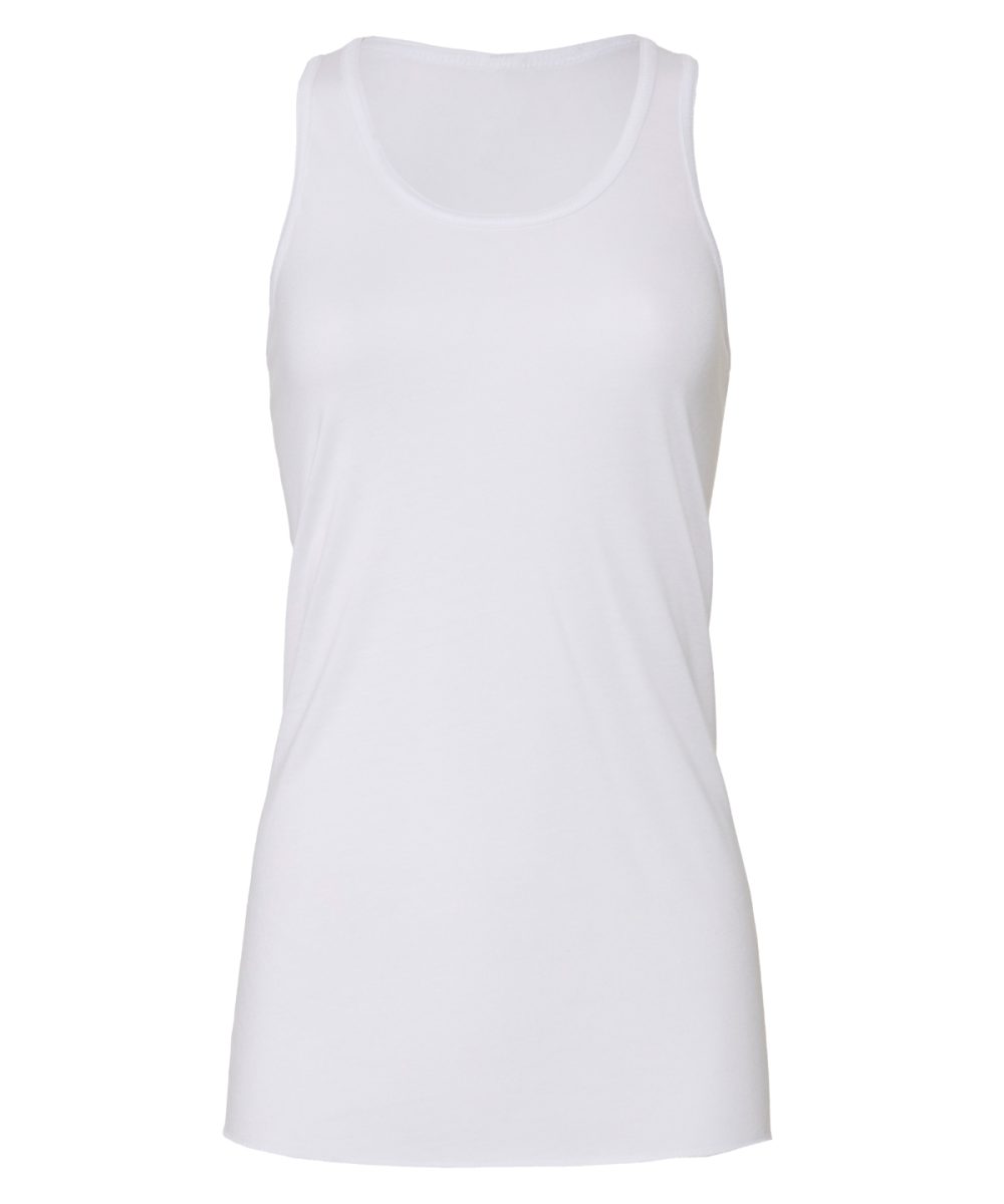 White Flowy racerback tank top