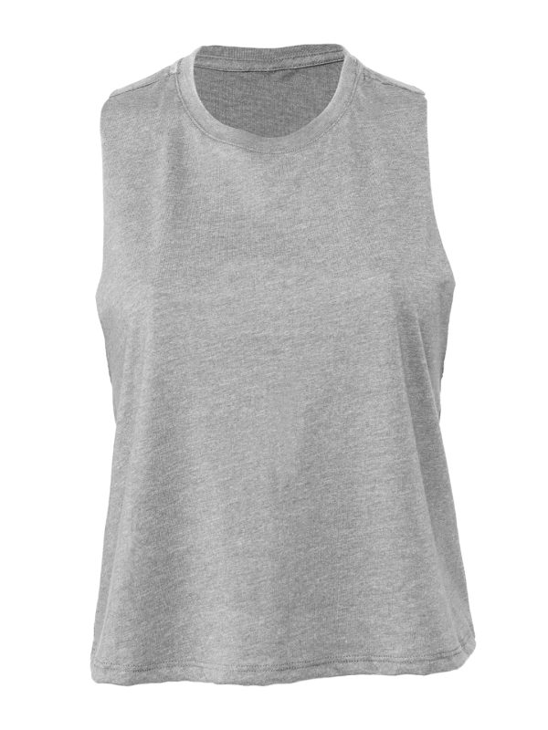 Athletic Heather Women's racerback cropped tank