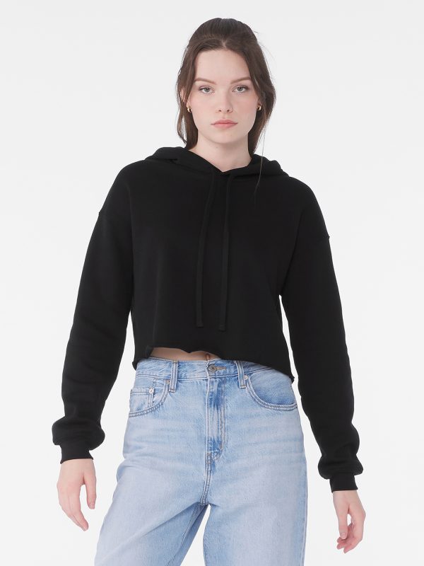 Women's cropped fleece hoodie