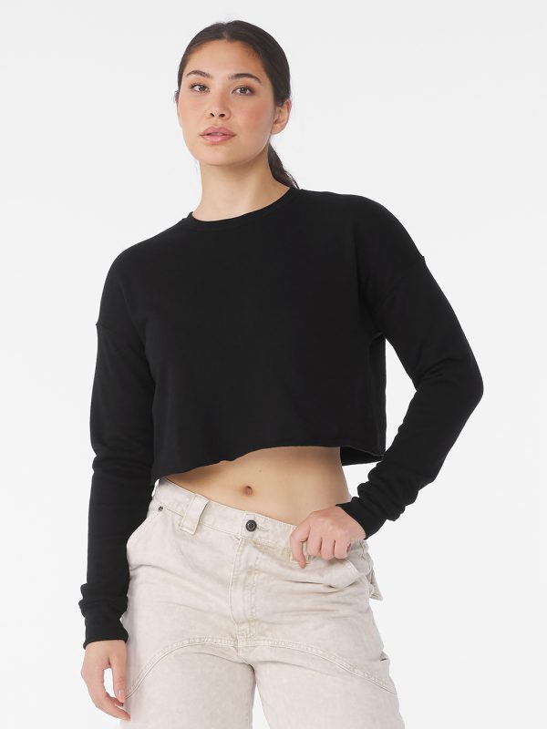 Women's cropped crew fleece