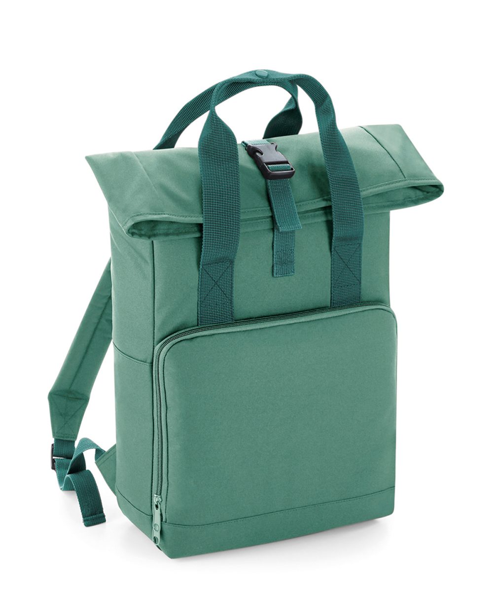 Sage Green Twin handle roll-top backpack