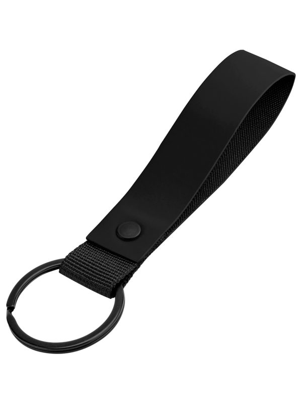 Black Matte PU keyring