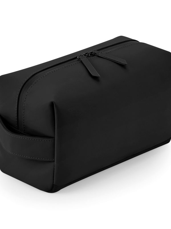 Black Matte PU toiletry/accessory case