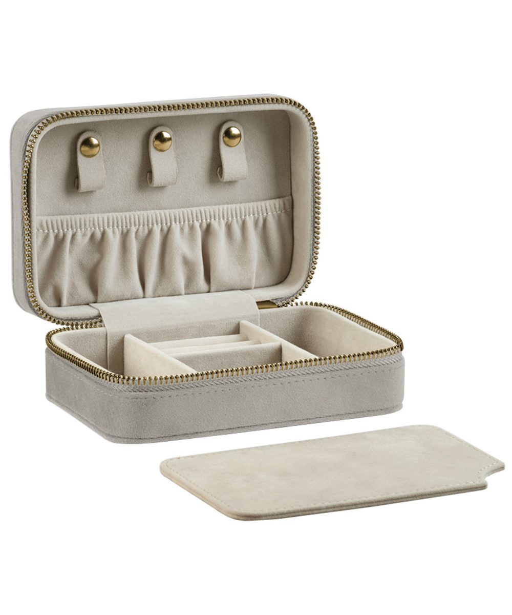 Moonstone Velvet travel jewellery box