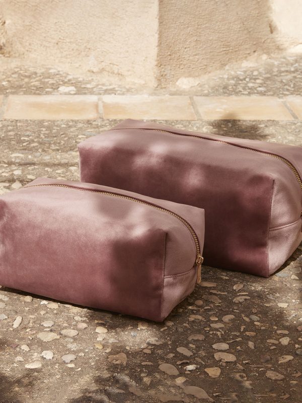 Velvet toiletry/accessory case