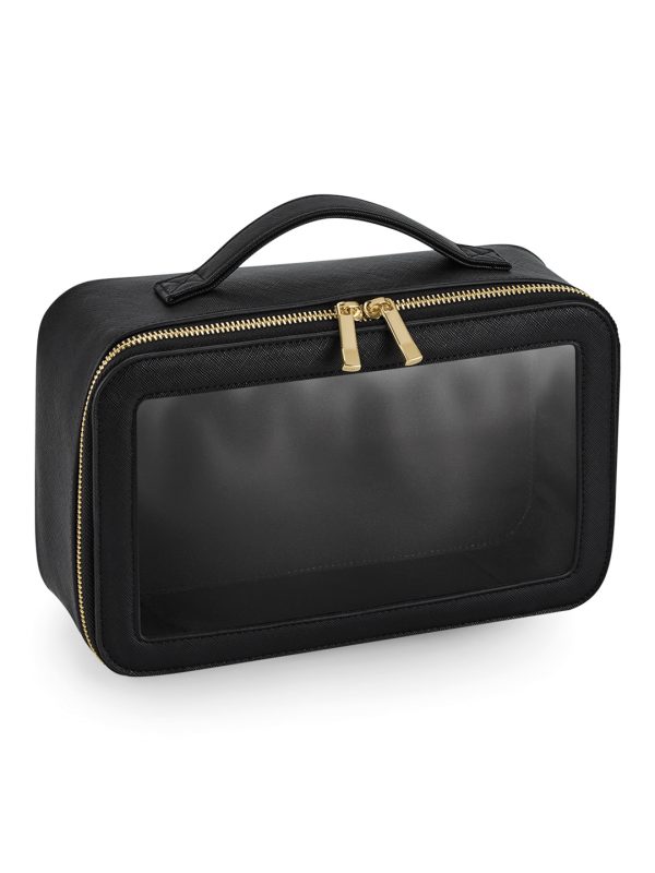 Black Boutique clear window travel case