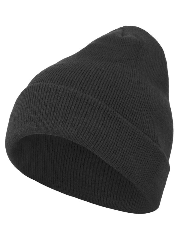 Black Heavy knit beanie